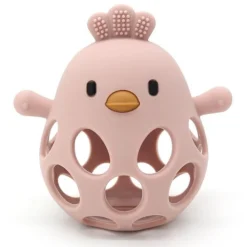 BB&Co                    Balle de dentition poussin en silicone    Rose