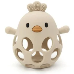BB&Co                    Balle de dentition poussin en silicone    Beige