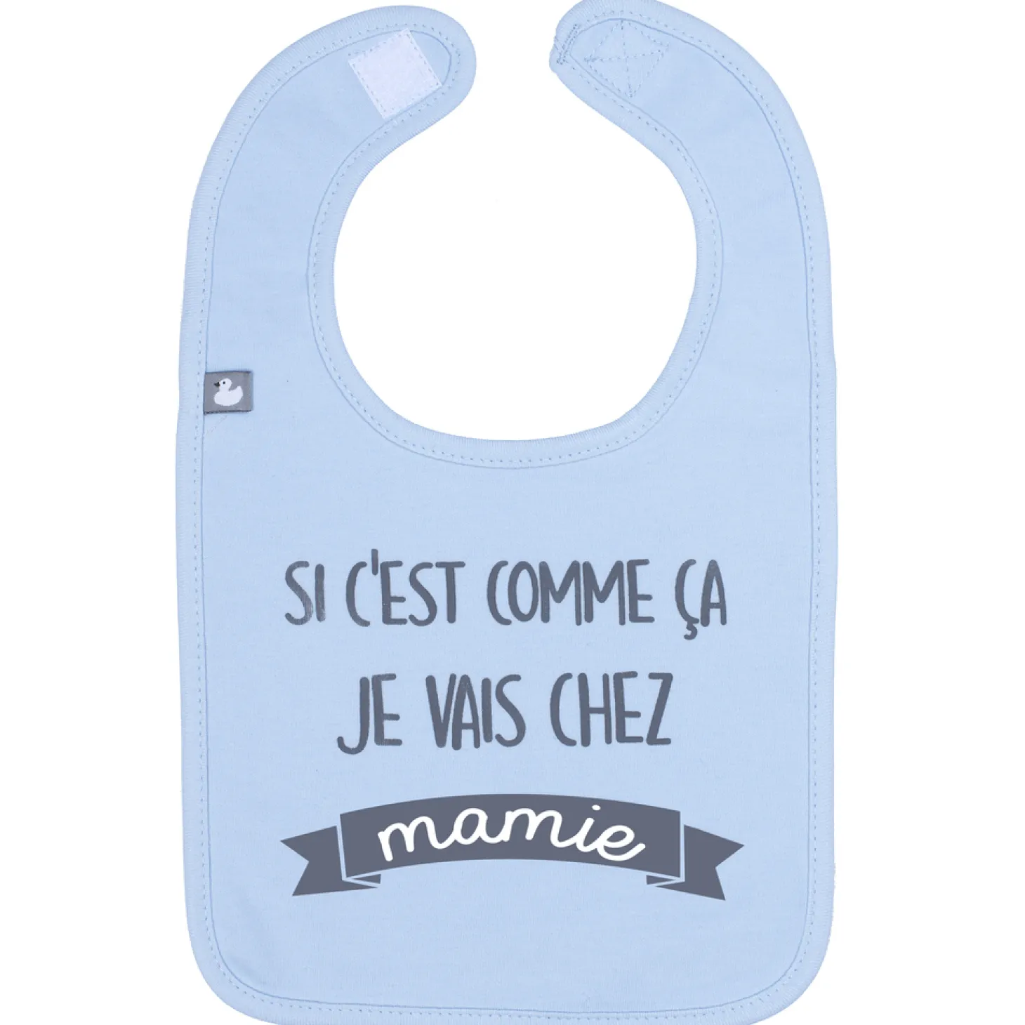 BB&Co Bavoir "Je vais chez mamie" Bleu Ciel 0-18 mois