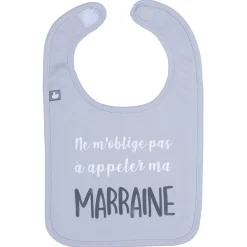BB&Co                    Bavoir "Ne m'oblige pas à appeler ma marraine"    Gris Clair            0-18 mois