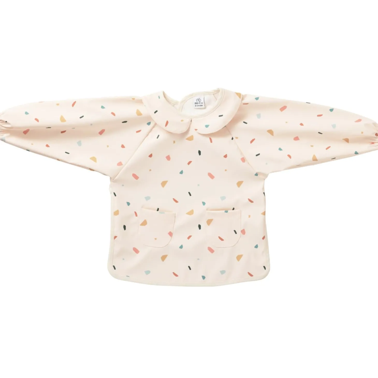 BB&Co Bavoir-tablier à manches col claudine terrazzo Terrazzo