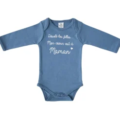 BB&Co                    Body manches longues Mon cœur est à Maman    Pierre Bleue