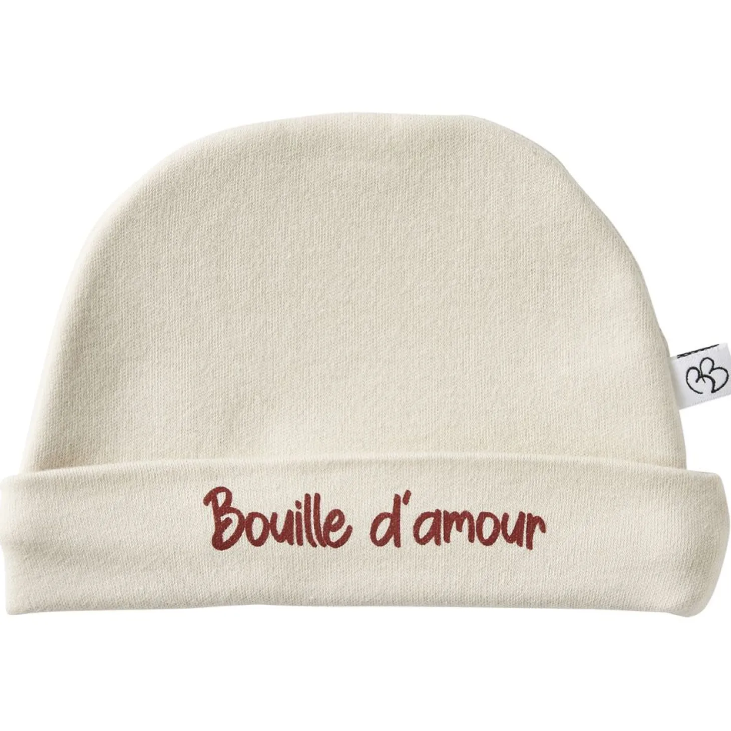 BB&Co Bonnet doublé coton "Bouille d'amour" Mixte Naissance
