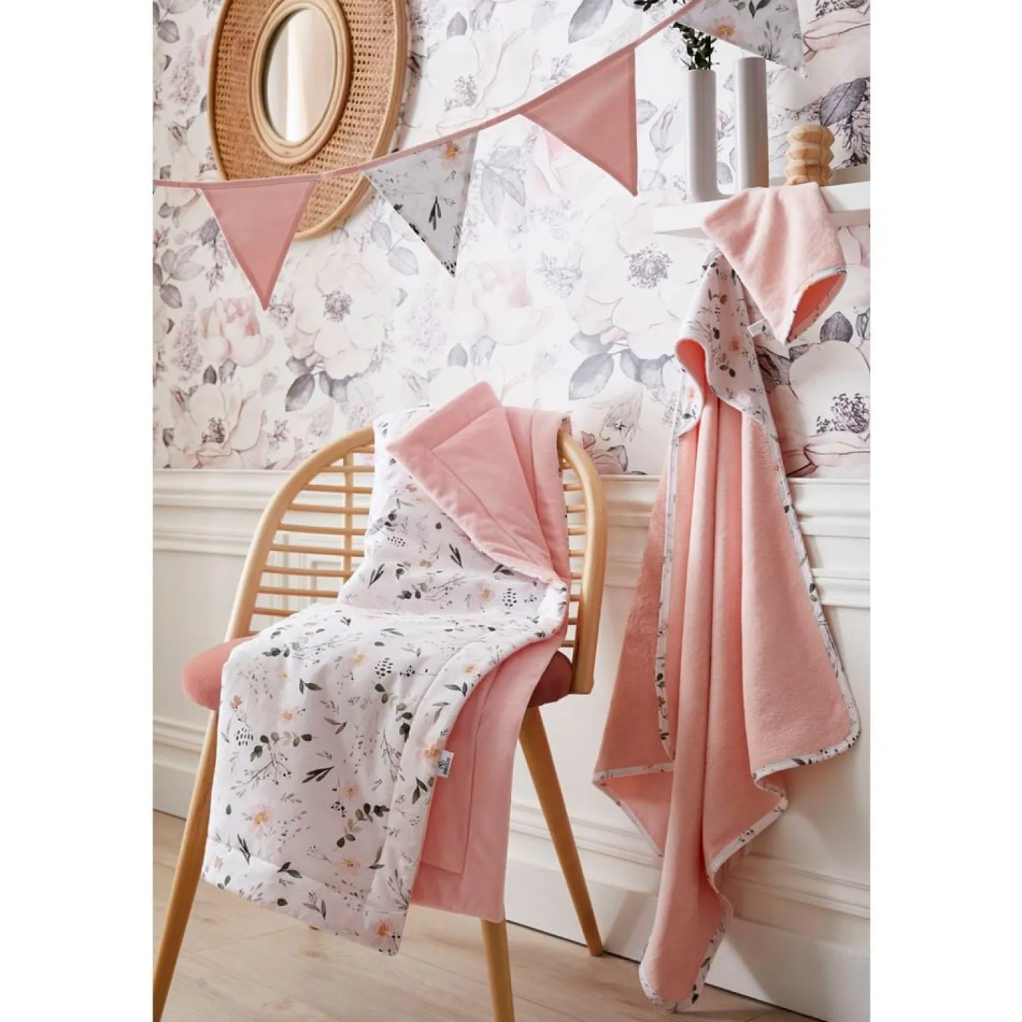 BB&Co Cape de bain et gant de toilette Sweet Garden