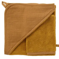BB&Co                    Cape de bain + gant Mix & Match    Havane            70x70 cm