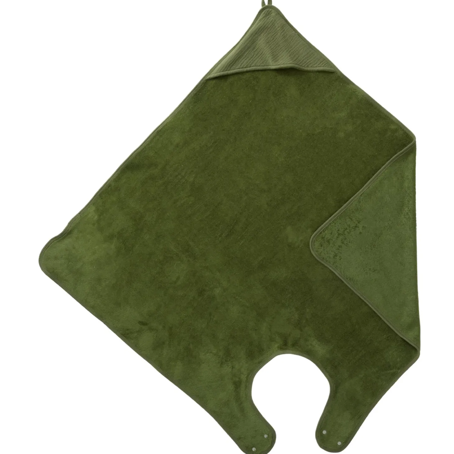 BB&Co Cape de bain tablier en éponge bambou Fougère 100x100 cm