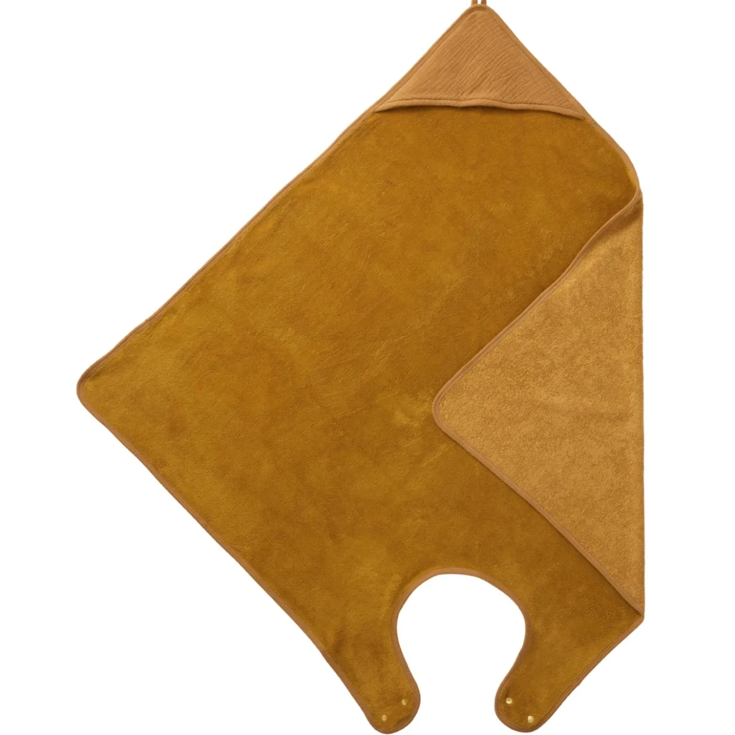 BB&Co Cape de bain tablier en éponge bambou Havane 100x100 cm