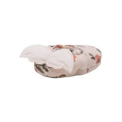 BB&Co                    Chaussons avec ailes d'ange gaze de coton fleurs    Latte/ Fougère/ Rouge            0-6 mois