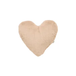 BB&Co                    Coussin coeur fausse fourrure Secret cottage    Fleurs/ Beige