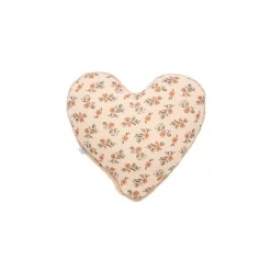 BB&Co                    Coussin coeur fausse fourrure Secret cottage    Fleurs/ Beige