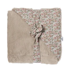 BB&Co Couverture Luxe fausse fourrure Afternoon Tea Liberty/ Galet 70x100 cm