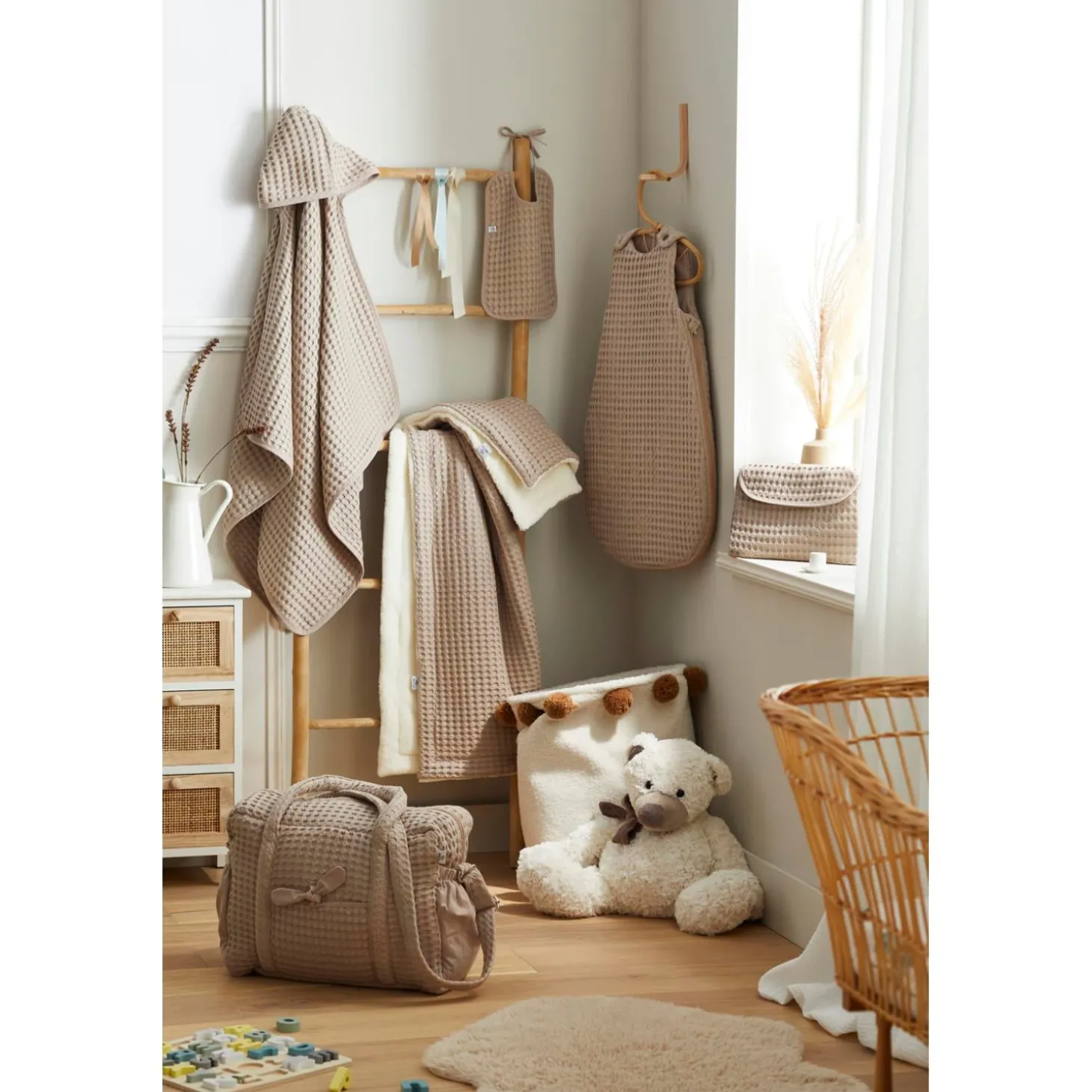 BB&Co Gigoteuse coton gaufré Latte 0-6 mois