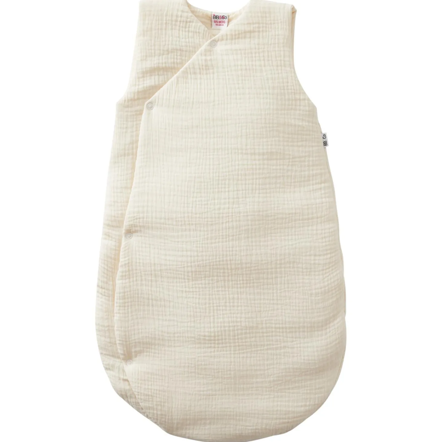 BB&Co Gigoteuse ouatinée gaze forme kimono Mix&Match Mousse De Lait 18-36 mois