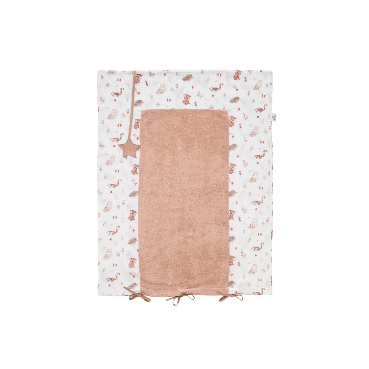 BB&Co Housse de matelas à langer Cosy Forest Blanc/ Mocha 60x80 cm