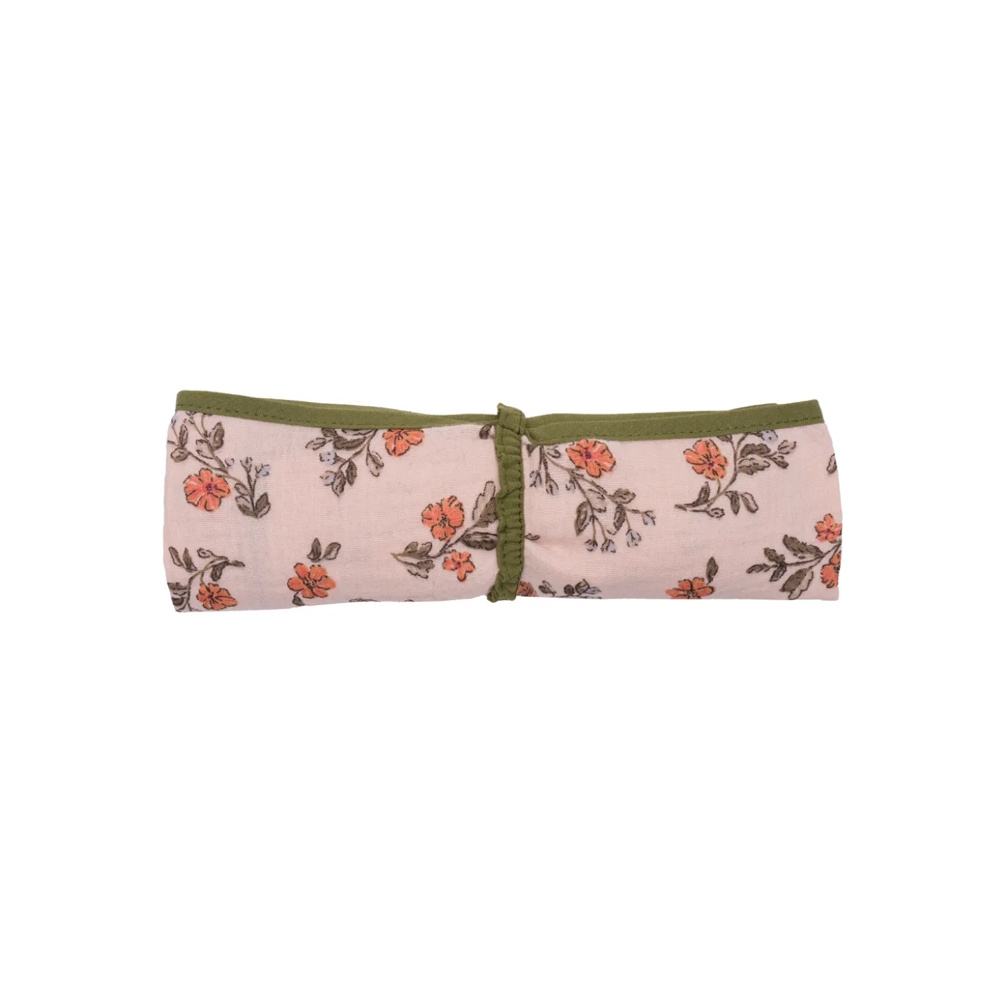 BB&Co Lange en double gaze de coton gaufré imp. fleurs Fleurs/ Fougère 70x70 cm