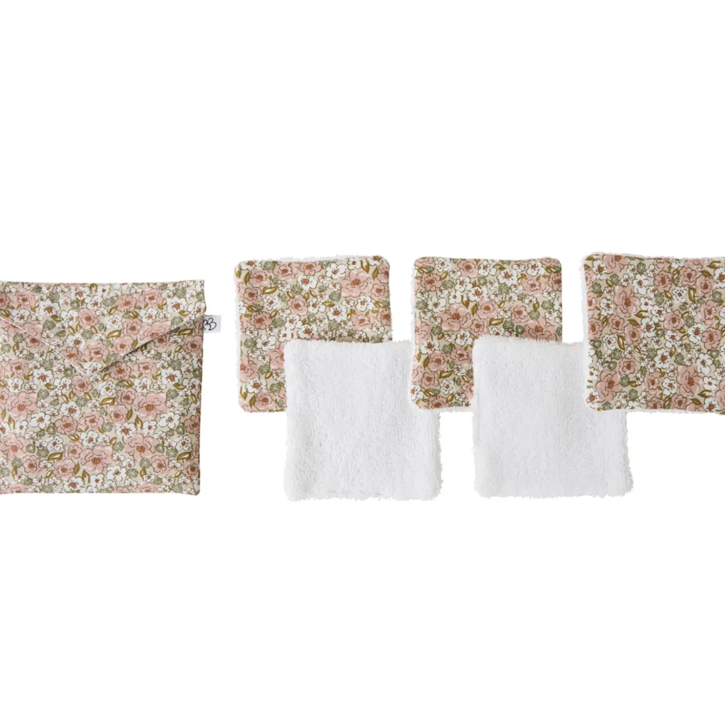 BB&Co 5 lingettes lavables +pochette imprimé liberty Liberty/ Biscuit