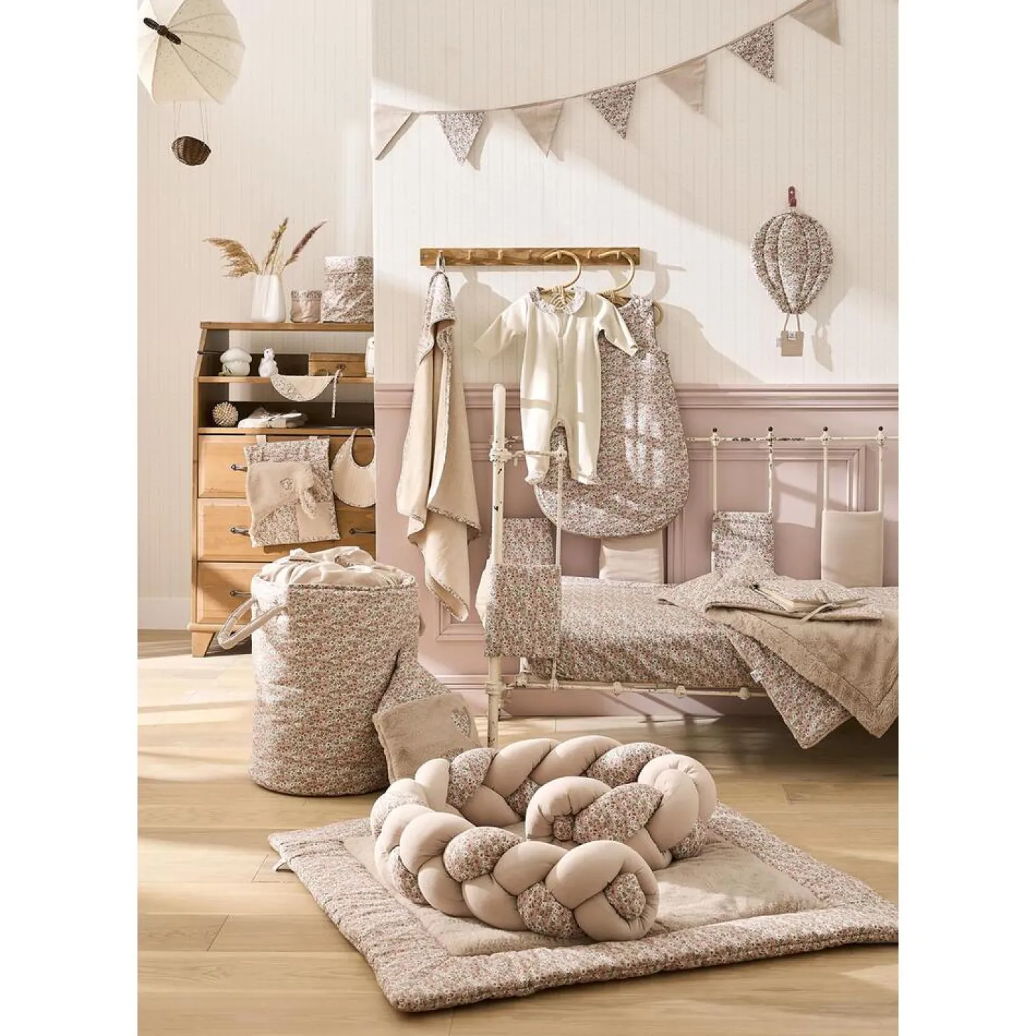 BB&Co Maxi Panier de rangement à anses Afternoon Tea Liberty/ Biscuit 40x45 cm