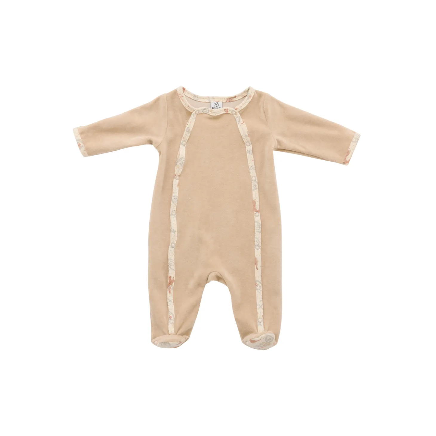 BB&Co Pyjama Dorsbien en velours Jardin enchanté Beige