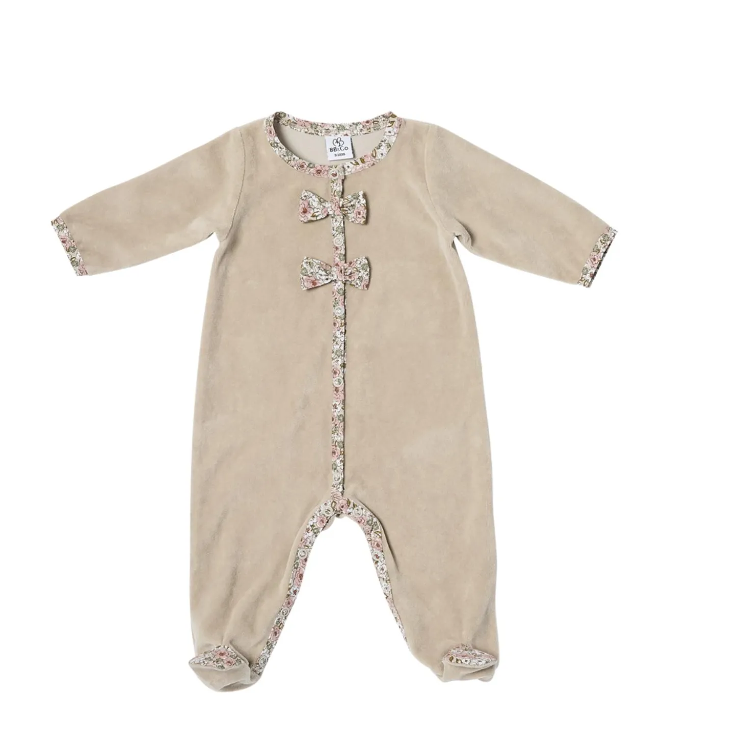 BB&Co Pyjama Dors-bien velours Afternoon Tea Beige/ Liberty