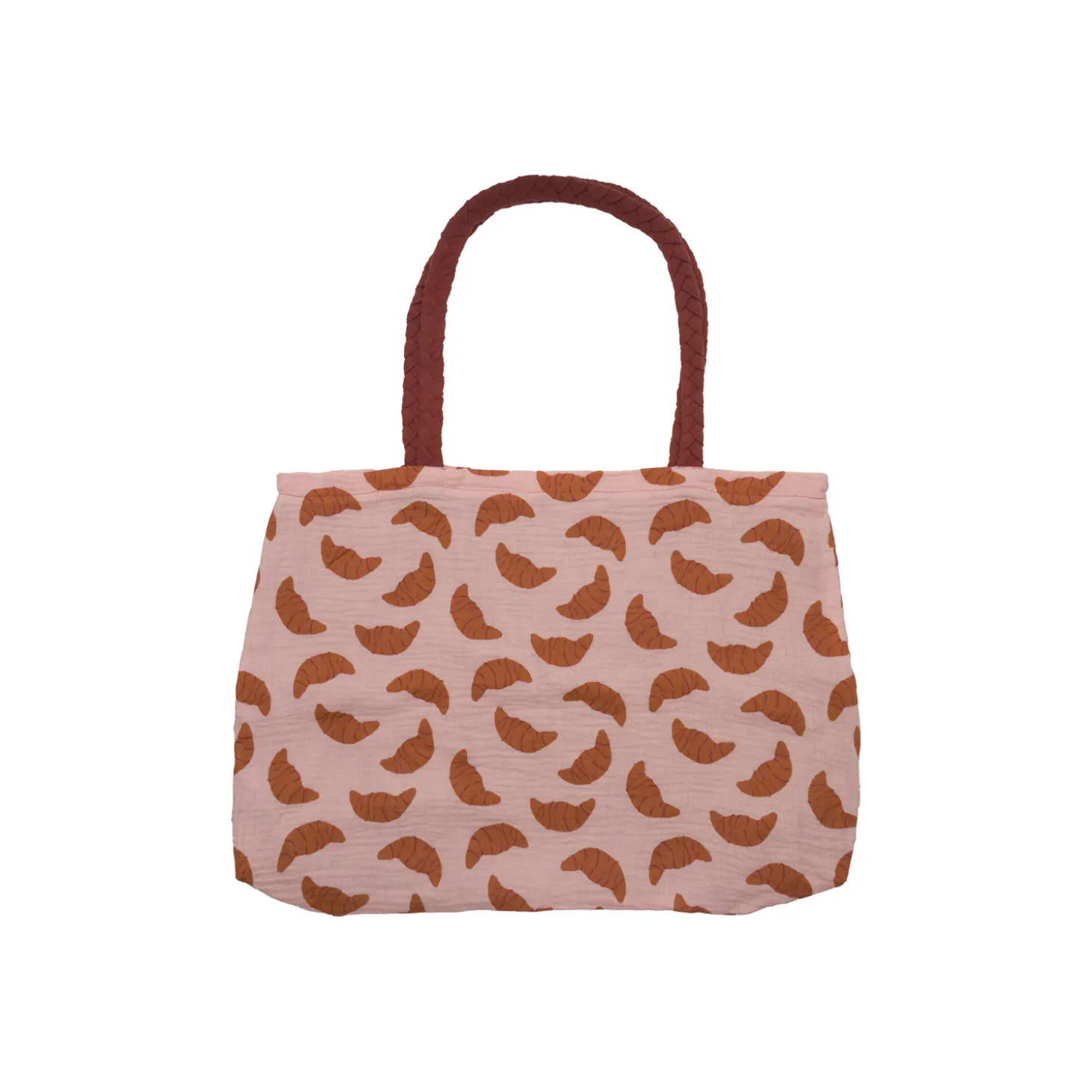 BB&Co Sac Kasbah anses tressées en gaze croissants Bisque/ Toffee