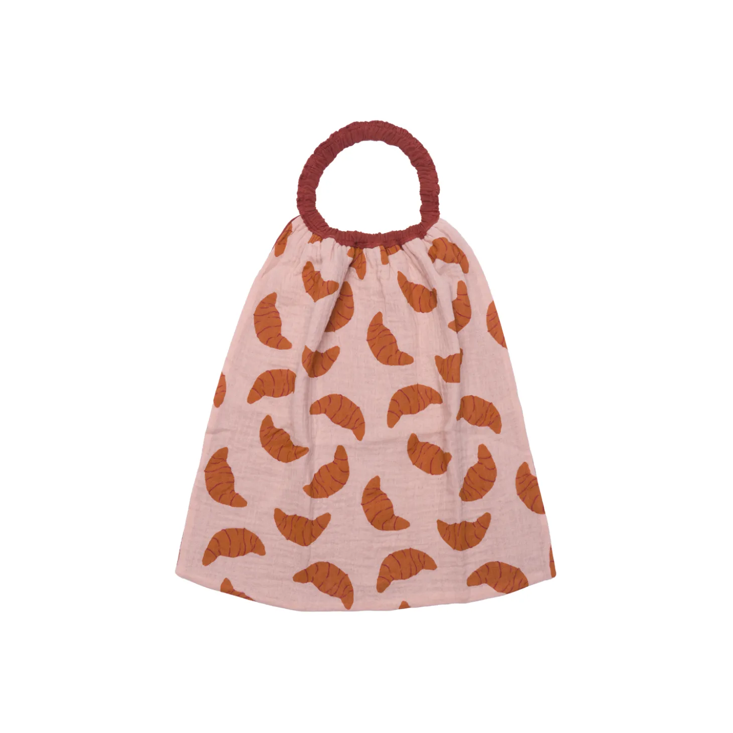 BB&Co Serviette élastiquée en double gaze croissants Bisque/ Toffee