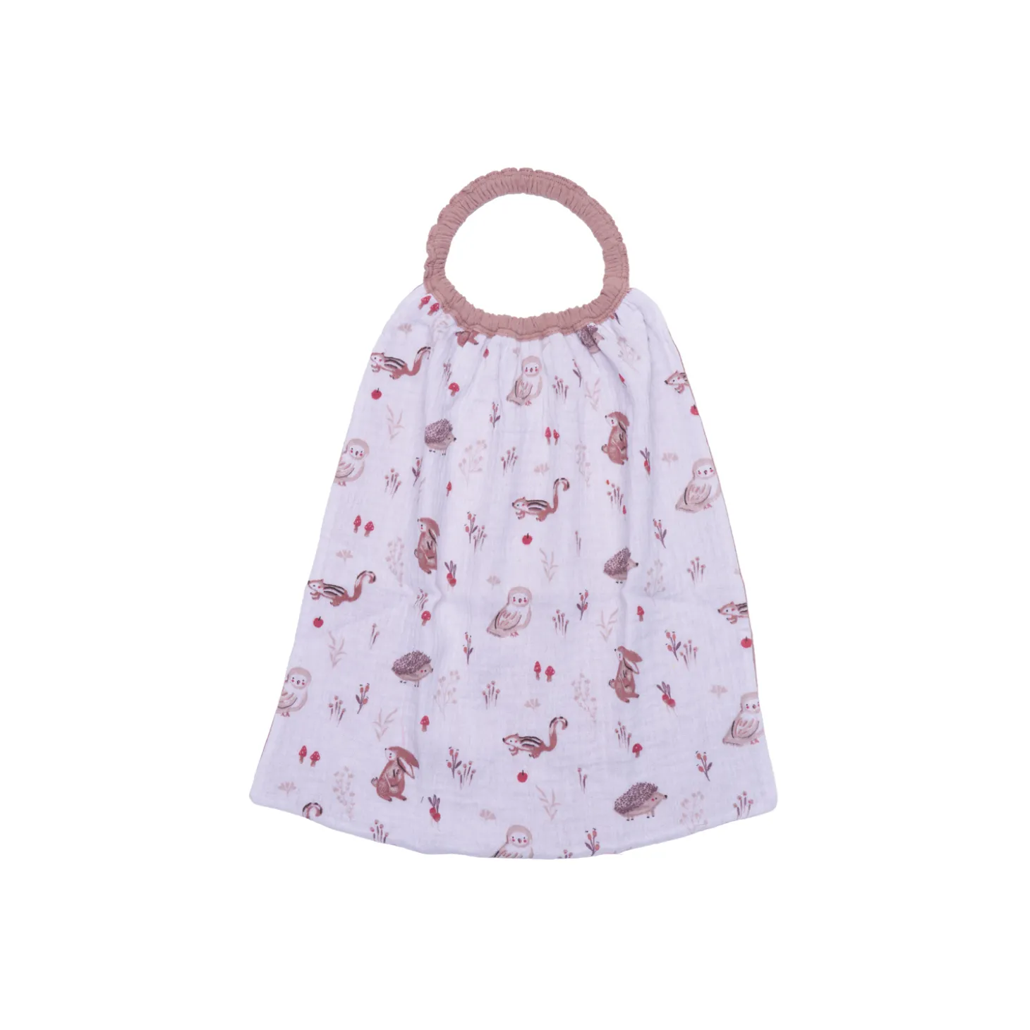 BB&Co Serviette élastiquée en gaze clairière Blanc/ Mocha