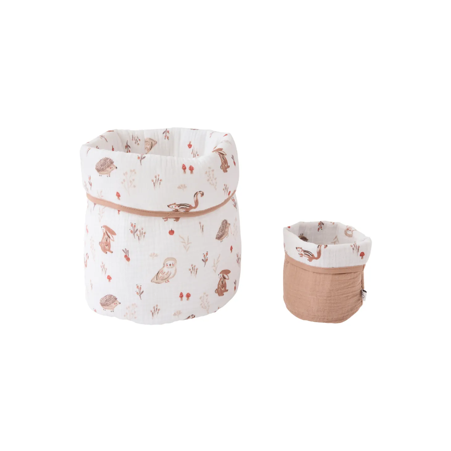 BB&Co Set Corbeilles de rangement Cosy Forest Blanc/ Mocha