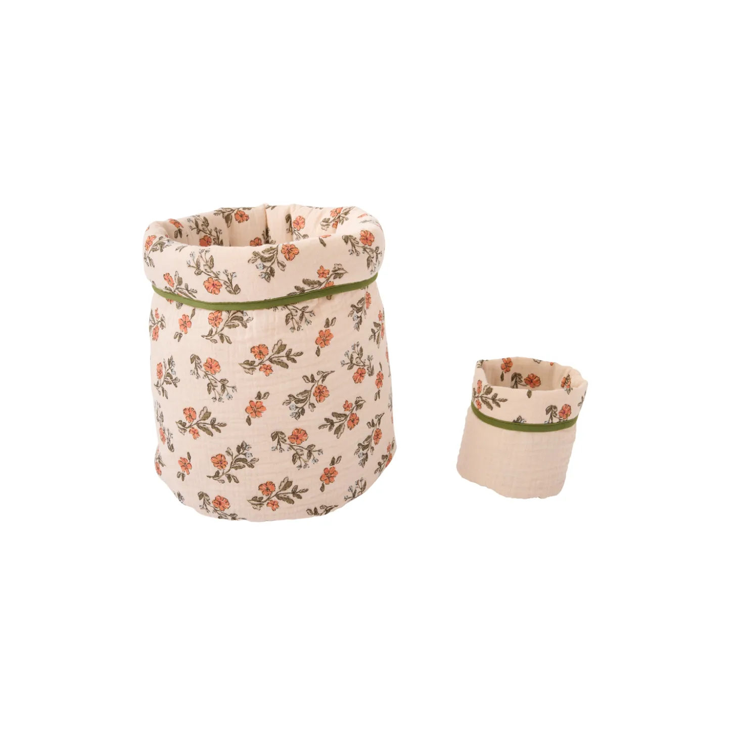 BB&Co Set Corbeilles de rangement Secret cottage Fleurs/ Beige/ Fougère