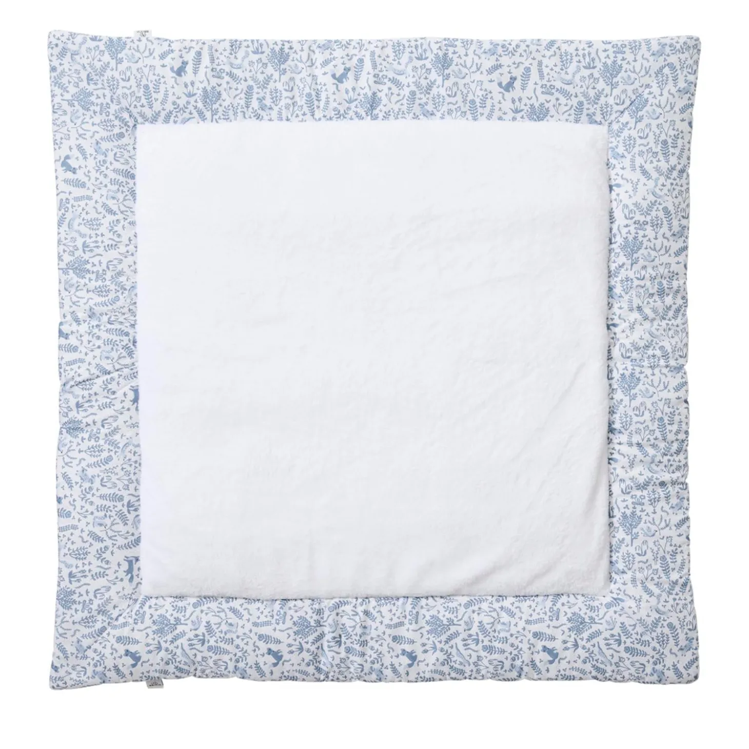 BB&Co Tapis de jeu /fond de parc Forêt Enchantée Blanc/ Bleu 100x100 cm
