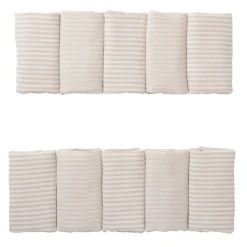 BB&Co Tour de lit modulable rayé Soft Stripes Ecru/ Galet