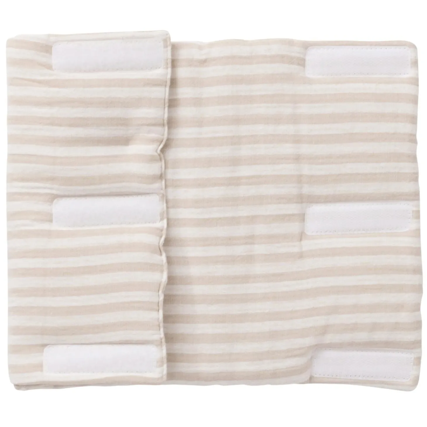 BB&Co Tour de lit modulable rayé Soft Stripes Ecru/ Galet