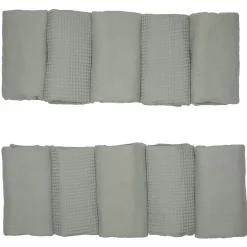 BB&Co Tour de lit modulable & respirant (10 éléments) - Mix & Match Vert De Gris