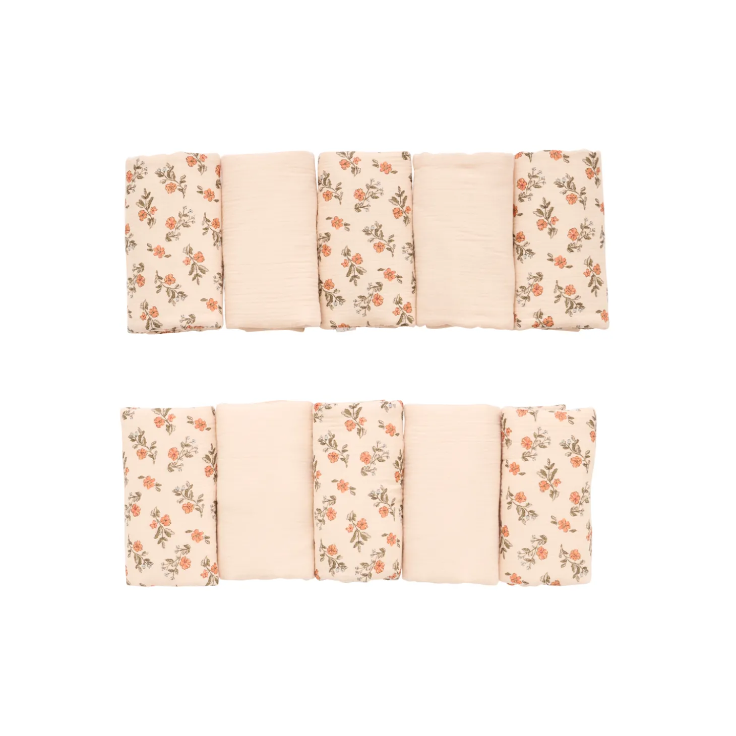 BB&Co Tour de lit modulable Secret cottage Fleurs/ Beige