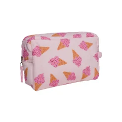 BB&Co                    Trousse de toilette gaze cornets de glace    Blush/ Rose