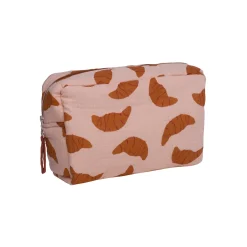 BB&Co                    Trousse de toilette gaze de coton croissants    Bisque/ Toffee