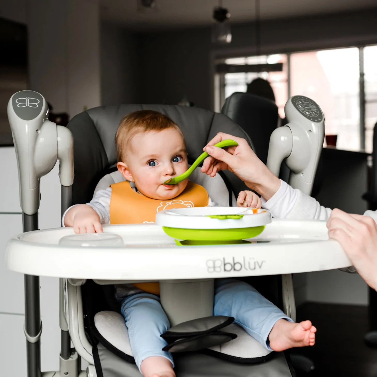 BBlüv Assiette chauffante pour bébé Lime