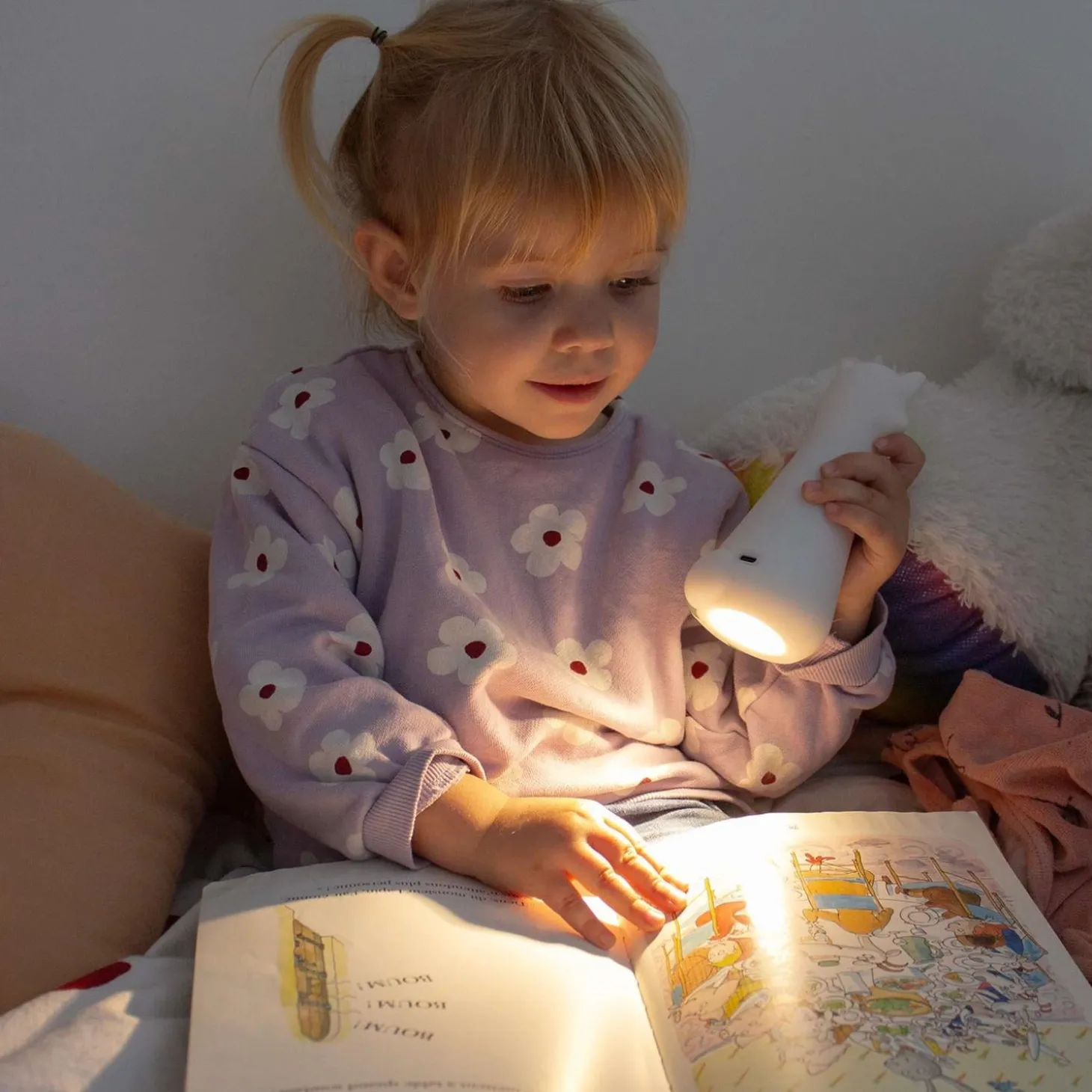 BBlüv Lampe de poche et veilleuse raton laveur White