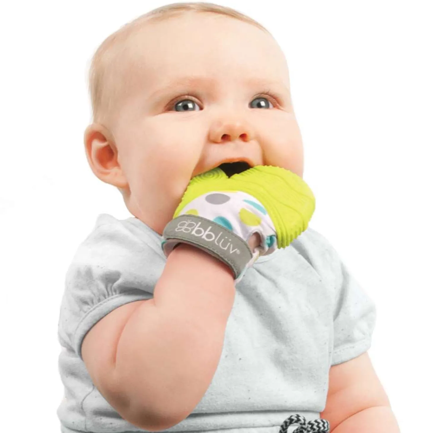 BBlüv Mitaine de dentition pour bébé Glüv Grey
