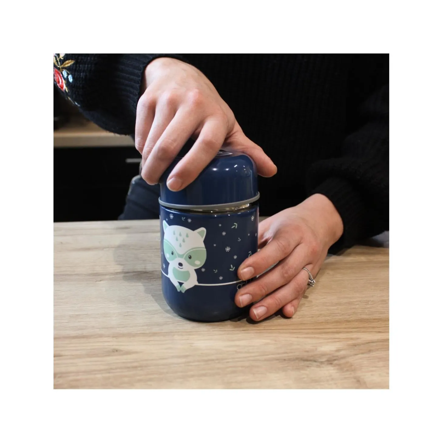 BBlüv Pot repas isotherme avec cuillère Navy