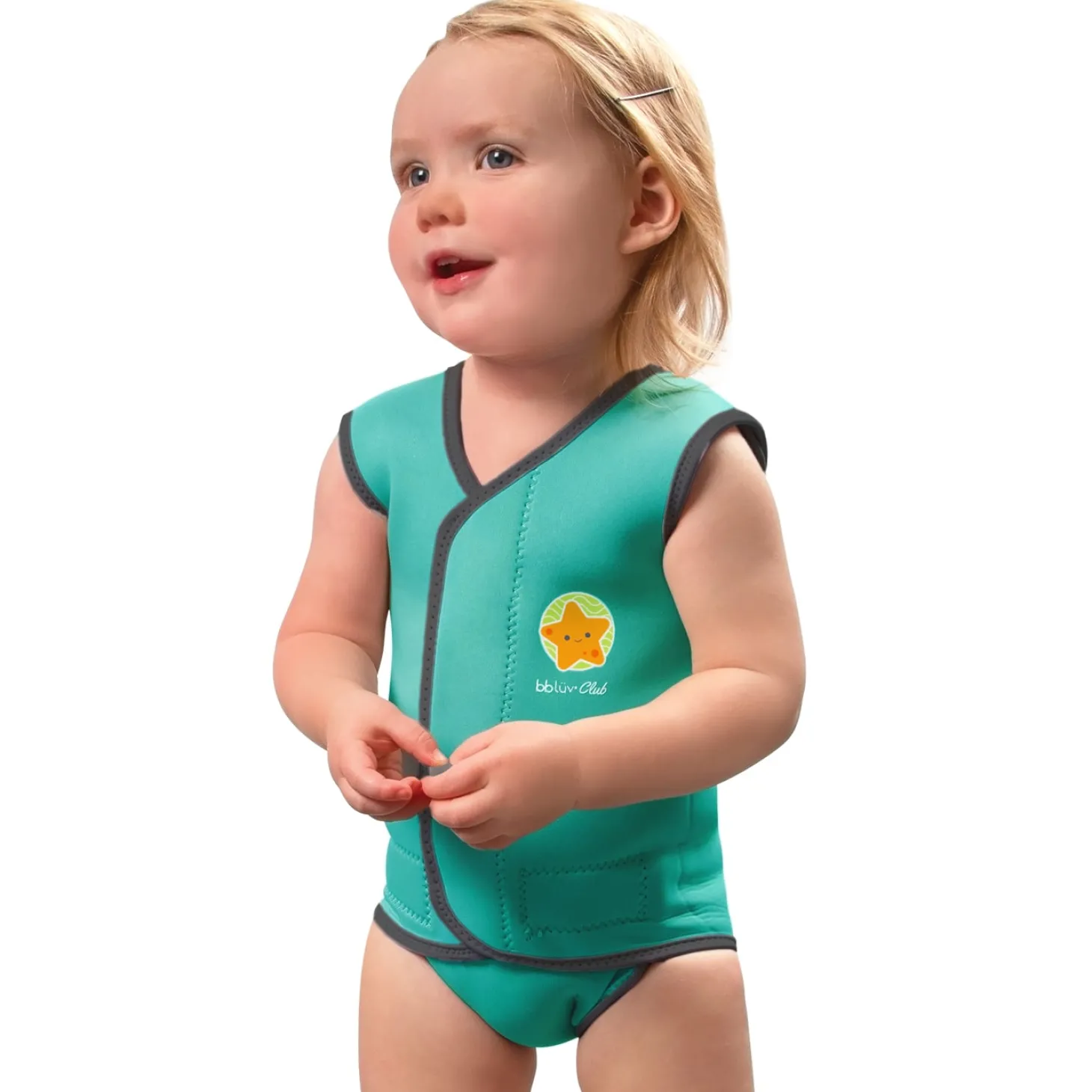 BBlüv Wraäp Combinaison en néoprène pour bébé Aqua 0-6 mois