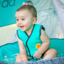 BBlüv Wraäp Combinaison en néoprène pour bébé Aqua 0-6 mois