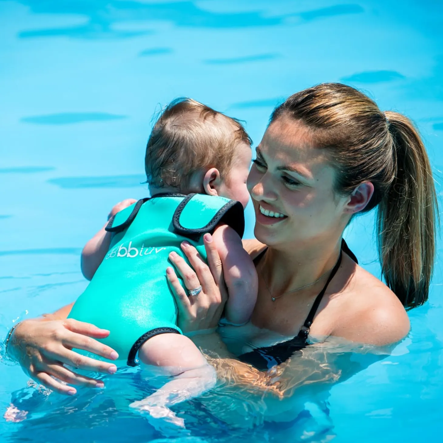 BBlüv Wraäp Combinaison en néoprène pour bébé Aqua 0-6 mois