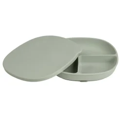 B.Box For Kids Assiette ventousée et couvercle en silicone Sage