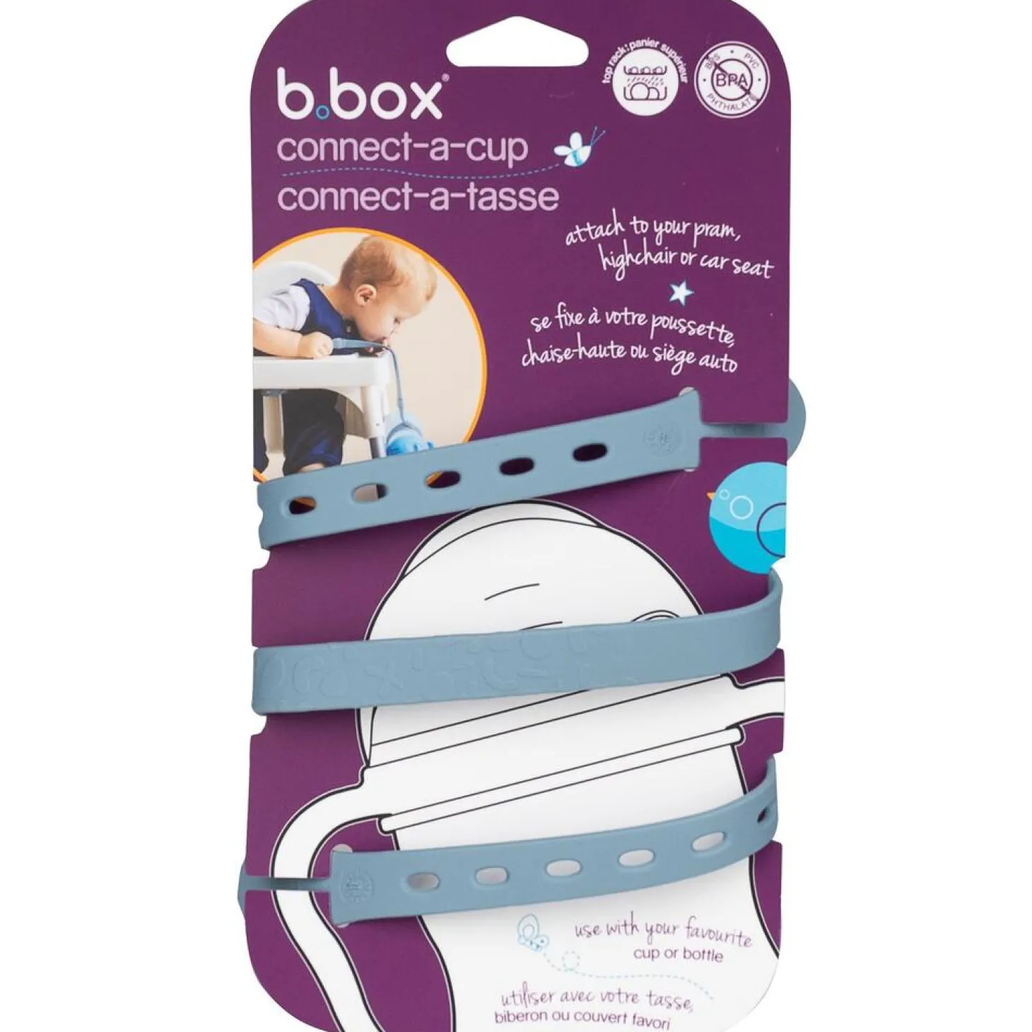 B.Box For Kids Attache pour Connecter une tasse Ocean