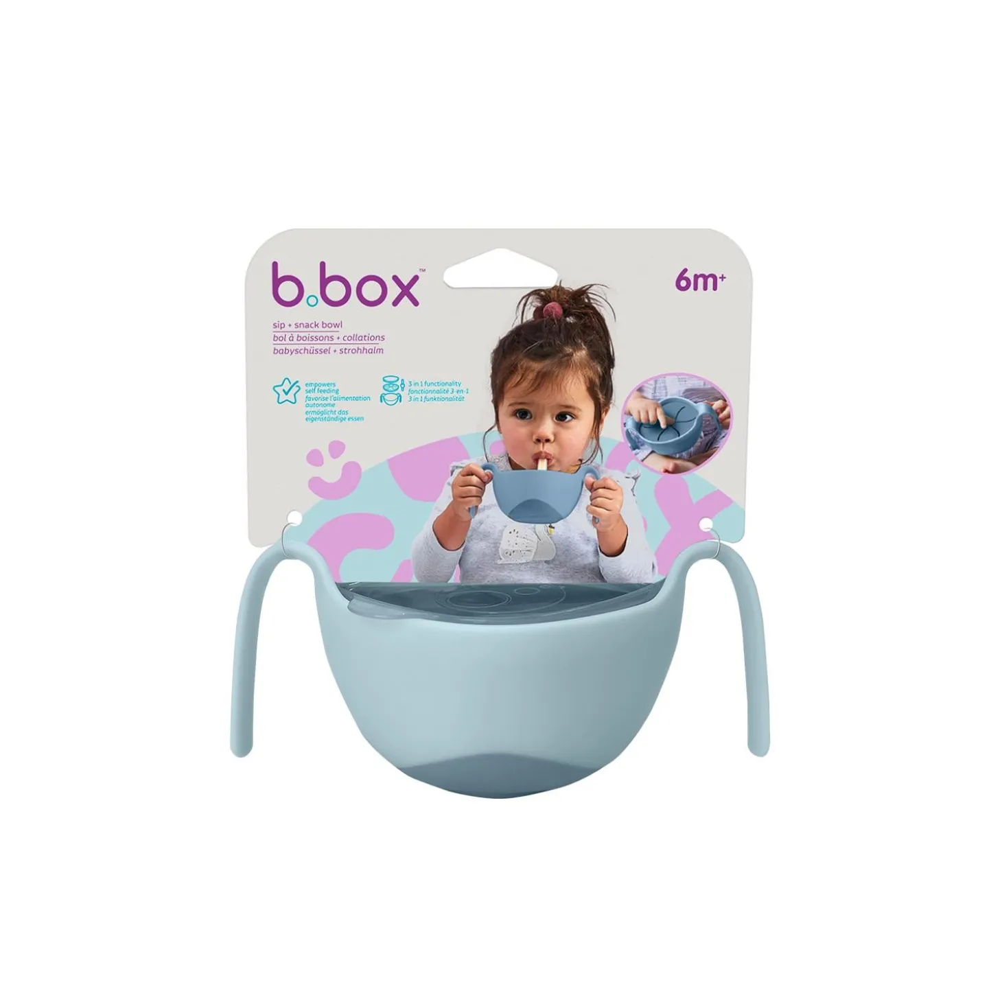 B.Box For Kids Bol + paille 3 en 1 Ocean 4 mois / 240ml