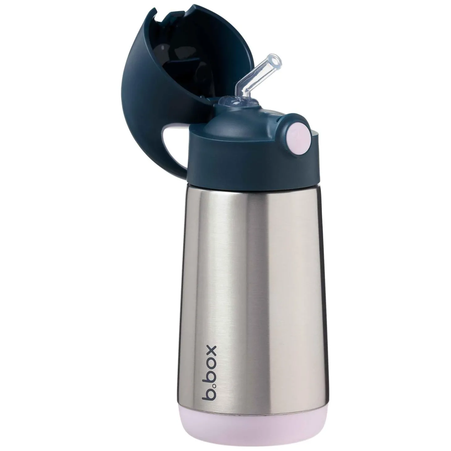 B.Box For Kids Gourde inox isotherme avec paille en silicone Indigo rose 350 ml