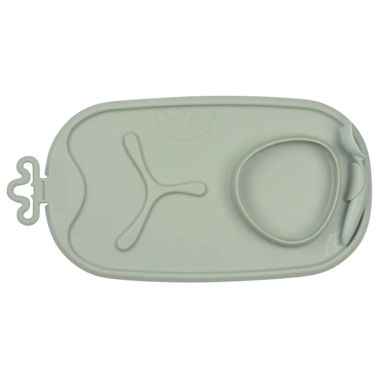 B.Box For Kids Tapis de repas en silicone Roll + Go Sage