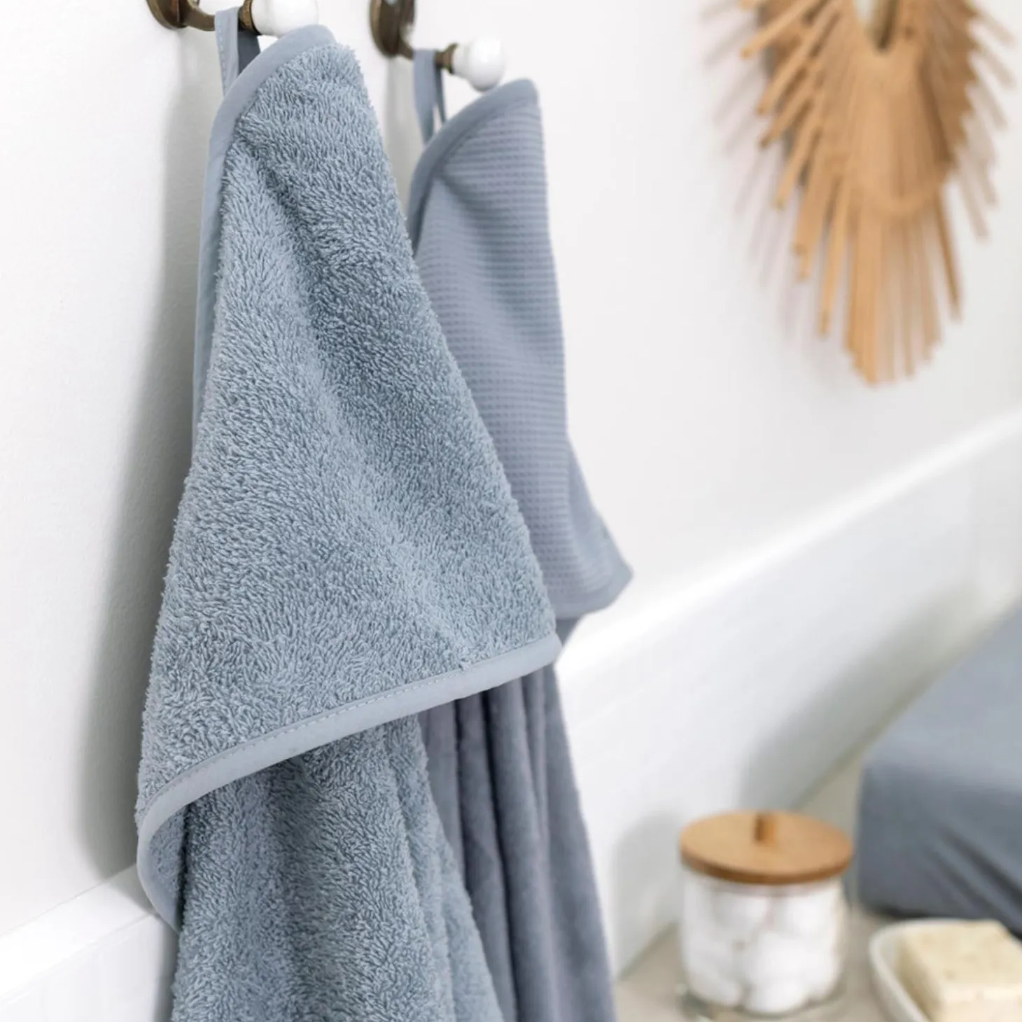Bemini Cape de bain Terry Bleu stone 75x75 cm