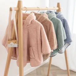 Bemini Poncho de voyage Softy jersey Vieux Rose Blush 9-36 mois