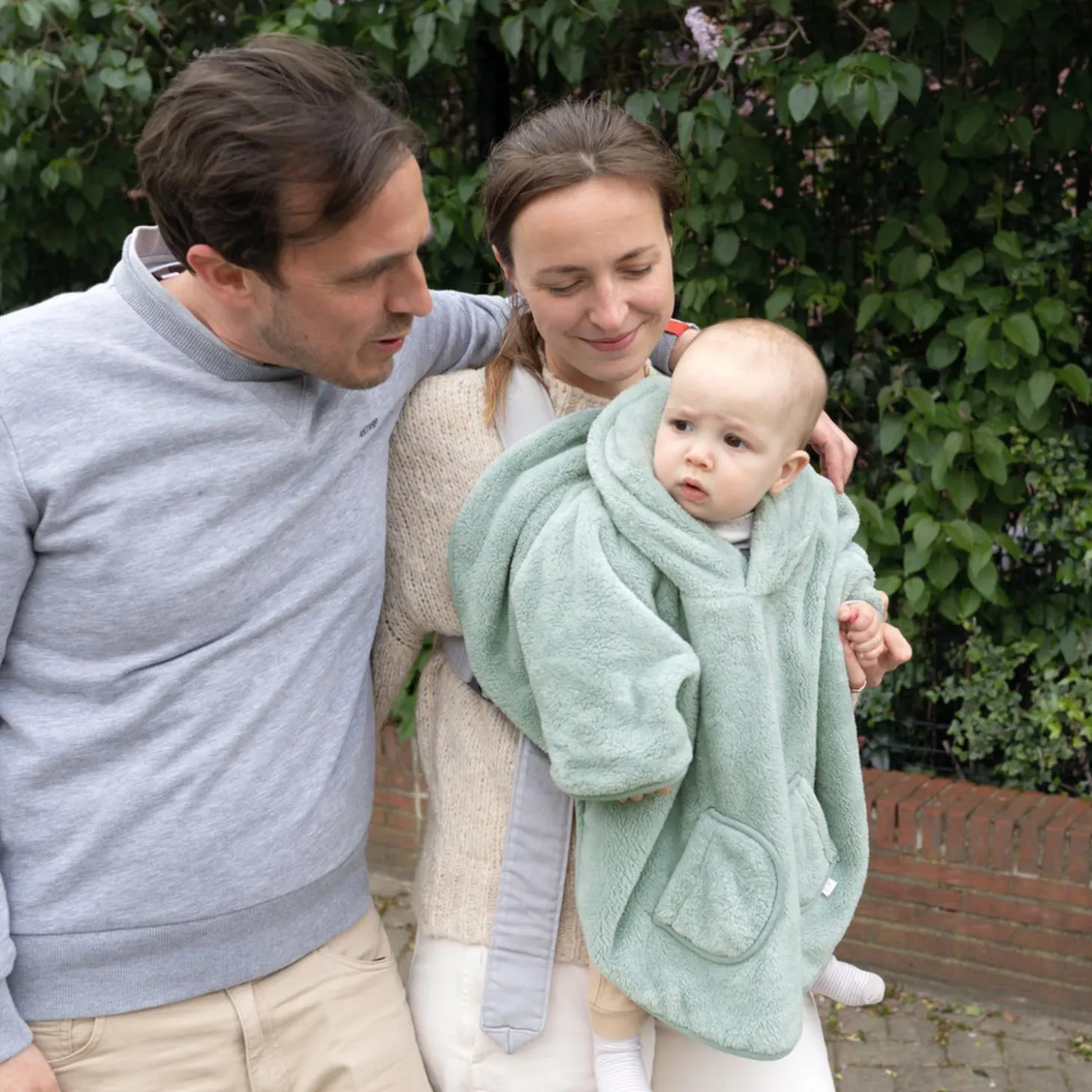 Bemini Poncho de voyage Softy jersey Vert Céladon 9-36 mois